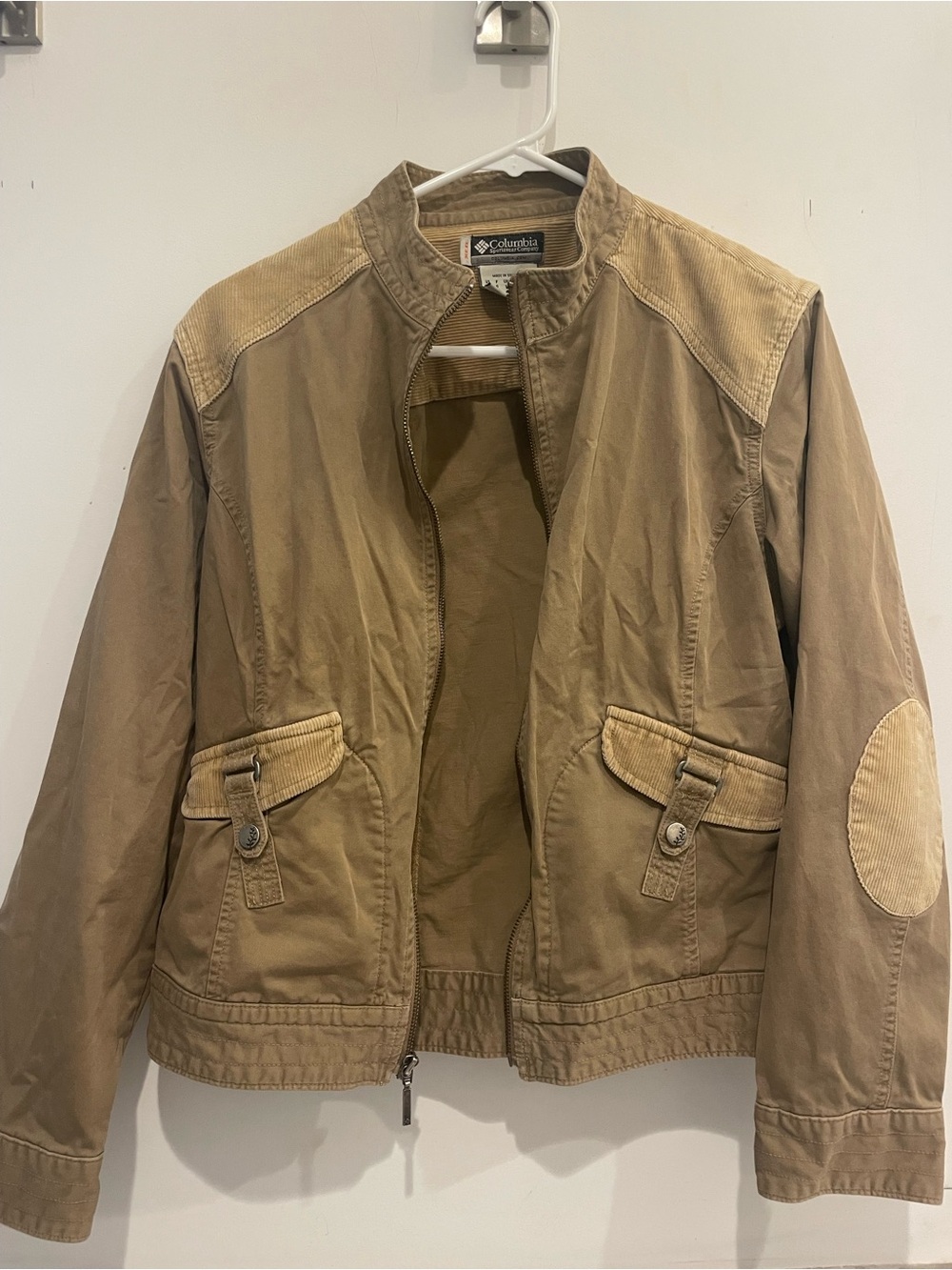 Columbia Women's Khaki Utility Jacket with Elbow Patches